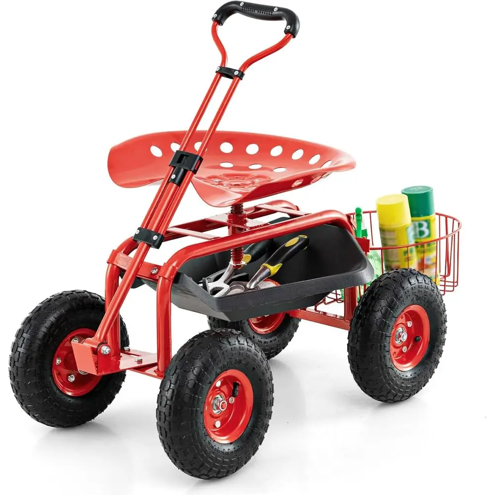 Gardening Tools Basket - Verstelbare tuinkar met draaibare zitting, rolstoel,