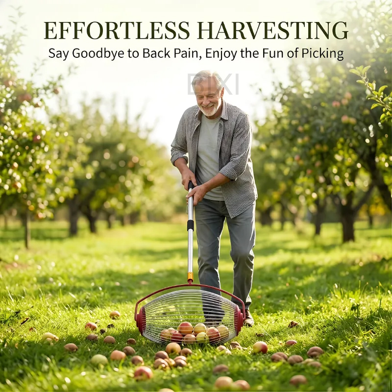 Gardening Tools Types - Trommelvormige notenverzamelaar, rollende fruitplukker, balophaalapparaat voor