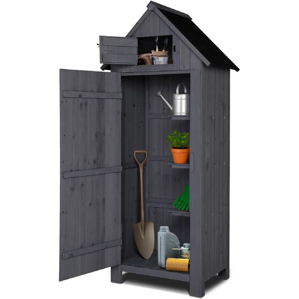 Houten berging voor buiten, tu - Gardening Tools Organizer recensie en prijs