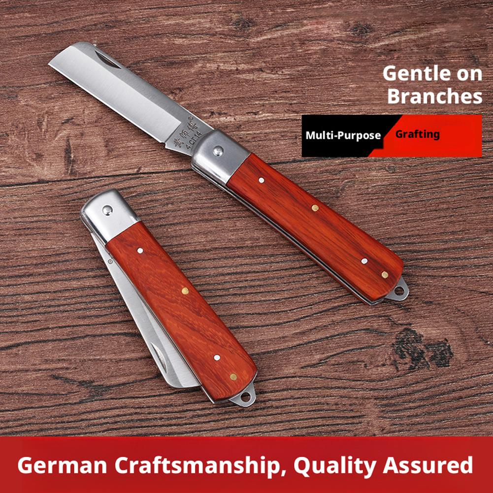 Vouwbare entenmes met houten h - Harvest Knife Garden recensie en prijs