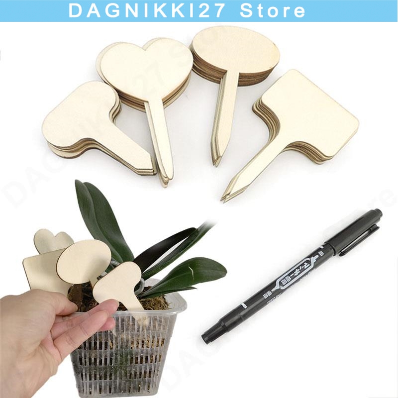 10x T-Type Houten Plant Etiket - Gardening Tools Types recensie en prijs